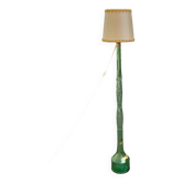 Lampadaire éléphant italien art déco en verre vert 142cm