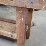 Solid oak carpenter's workbench