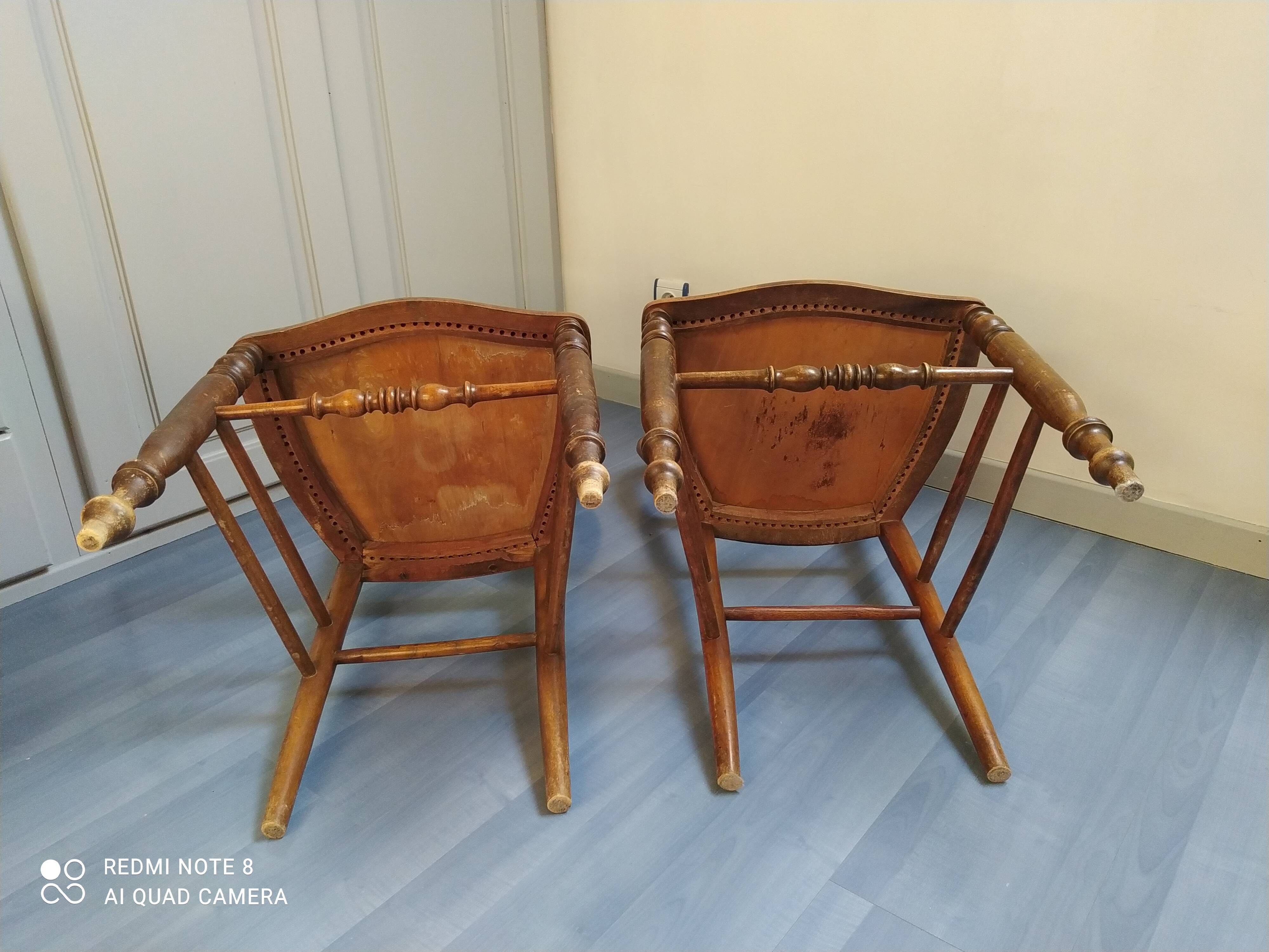 Pair of old wooden chairs