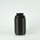 Modernist art deco vase in black glass