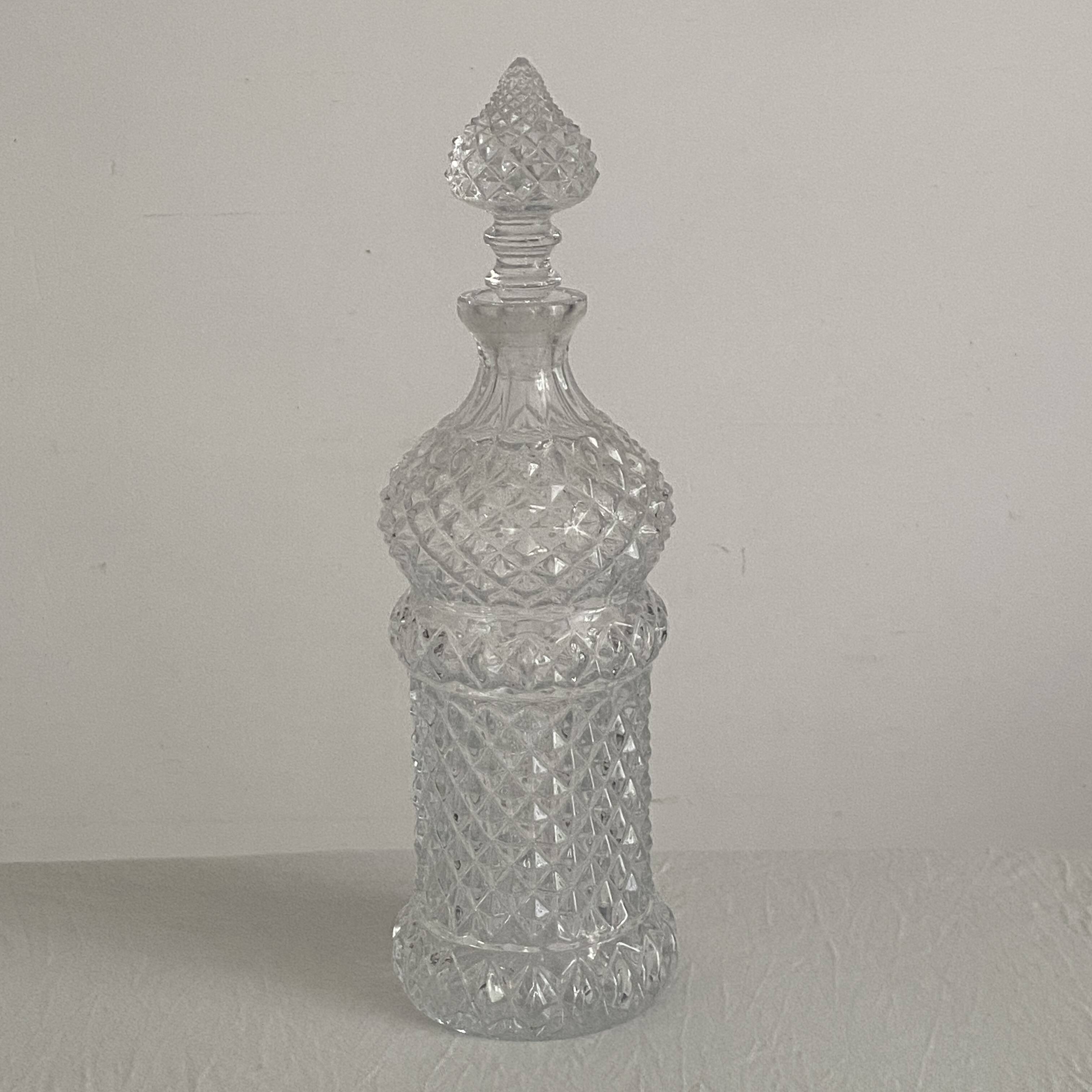 Vintage 1970s crystal decanter