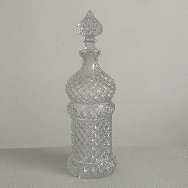Carafe à décanter en cristal vintage 1970's
