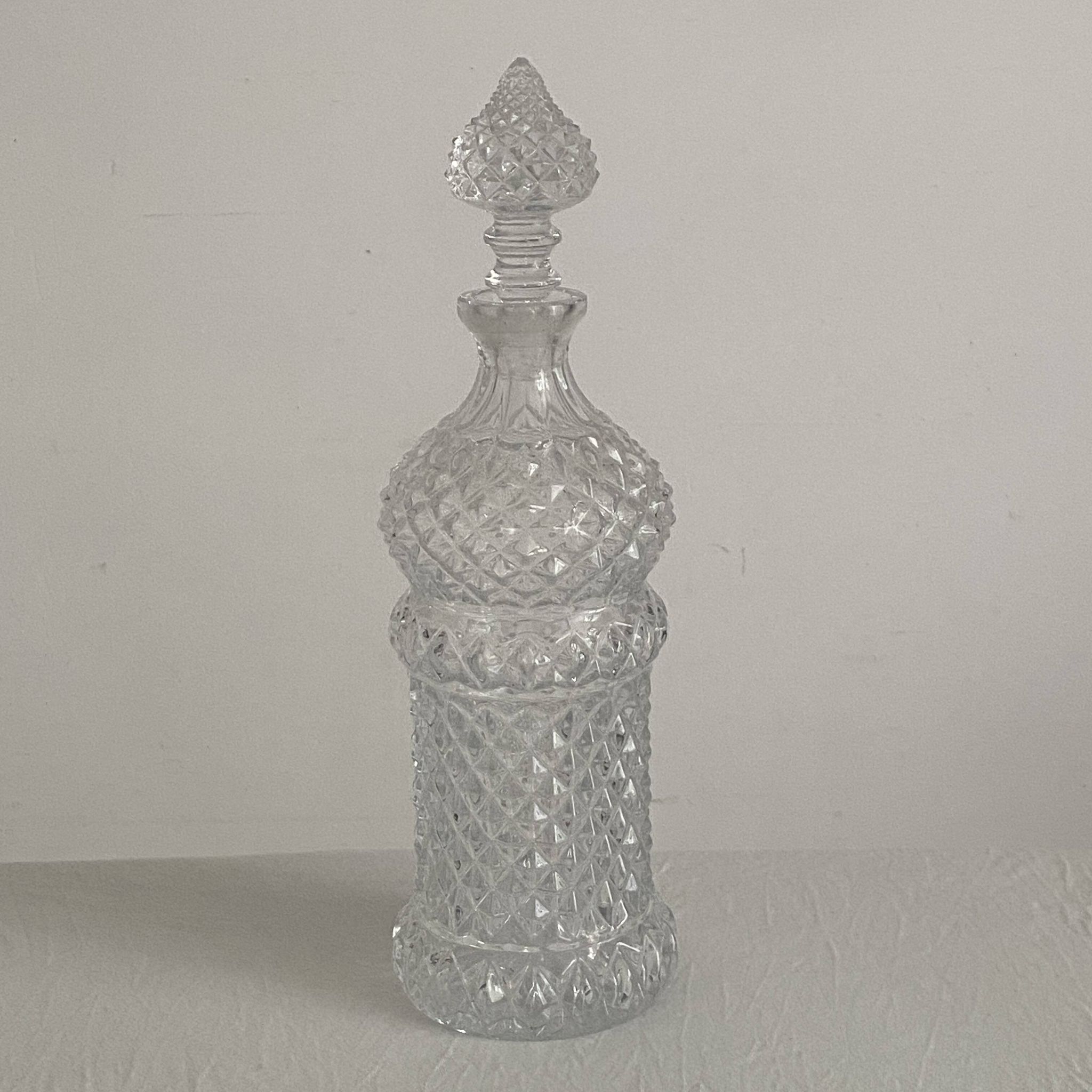 Carafe à décanter en cristal vintage 1970's