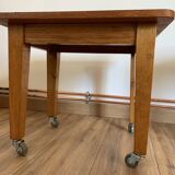 Vintage coffee table on casters
