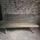 French garden bench in wood and iron, 1950s
