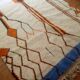 Handwoven Moroccan rug - Beni Ouarain style - orange pattern - wool - 280 x 190 cm