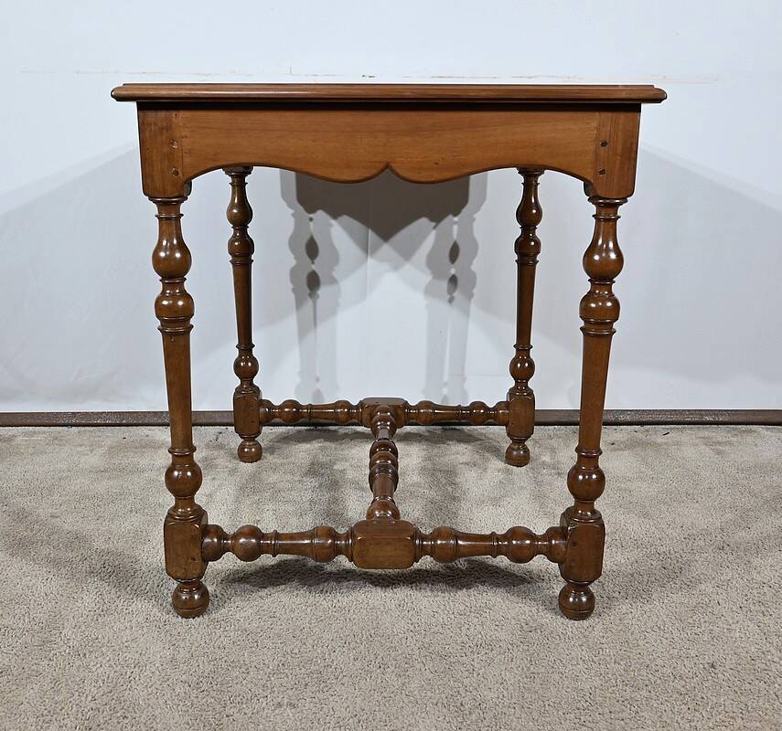 Small Solid Walnut Table, Louis XIII / Louis XIV style – Early 19th century