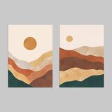 2 Landscape Art Prints. A2 (42x59.4cm)