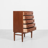 Midcentury Danish baby chest of 5 drawers in teak