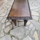 Brutalist coffee table in sculpted oak