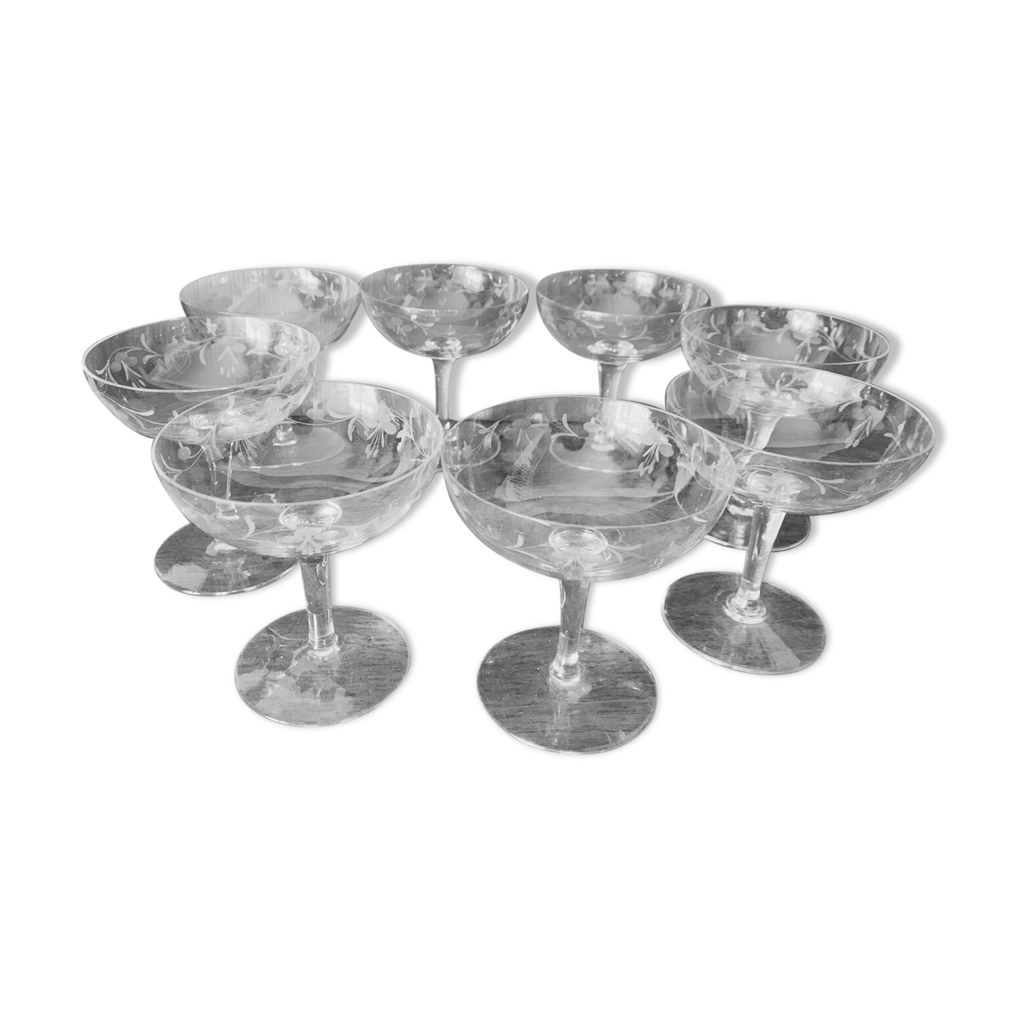 8 champagne flutes