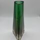Sculptural Murano green sommerso Glass, triangular shape , 1970's Italian design