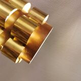 Danish hanging lamp from the 70s, in thin cut metal.