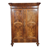 Armoire Bourguignone époque Louis Philippe en noyer et loupe vers 1830