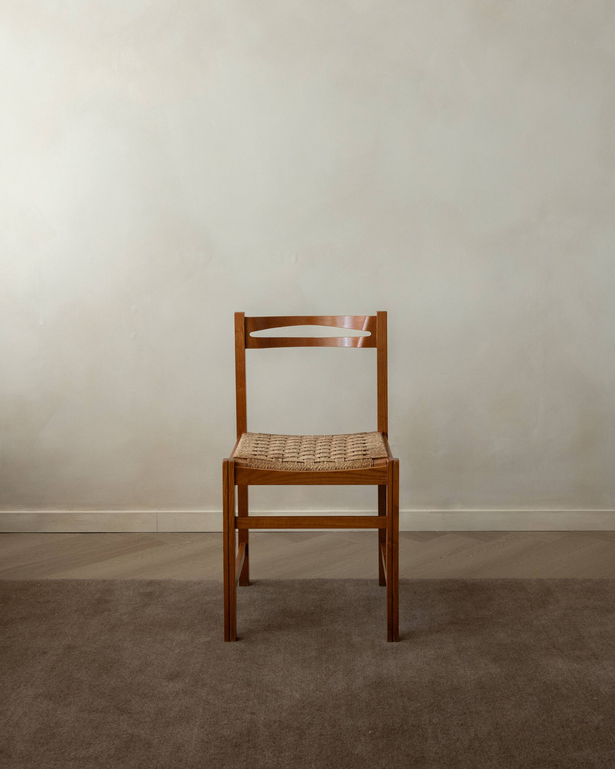 Chaises de salle à manger vintage italiennes rustiques modernes par Snaidero, années 1970, ensemble de 5