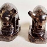 Pair of bookends 1960s Stylised Bull