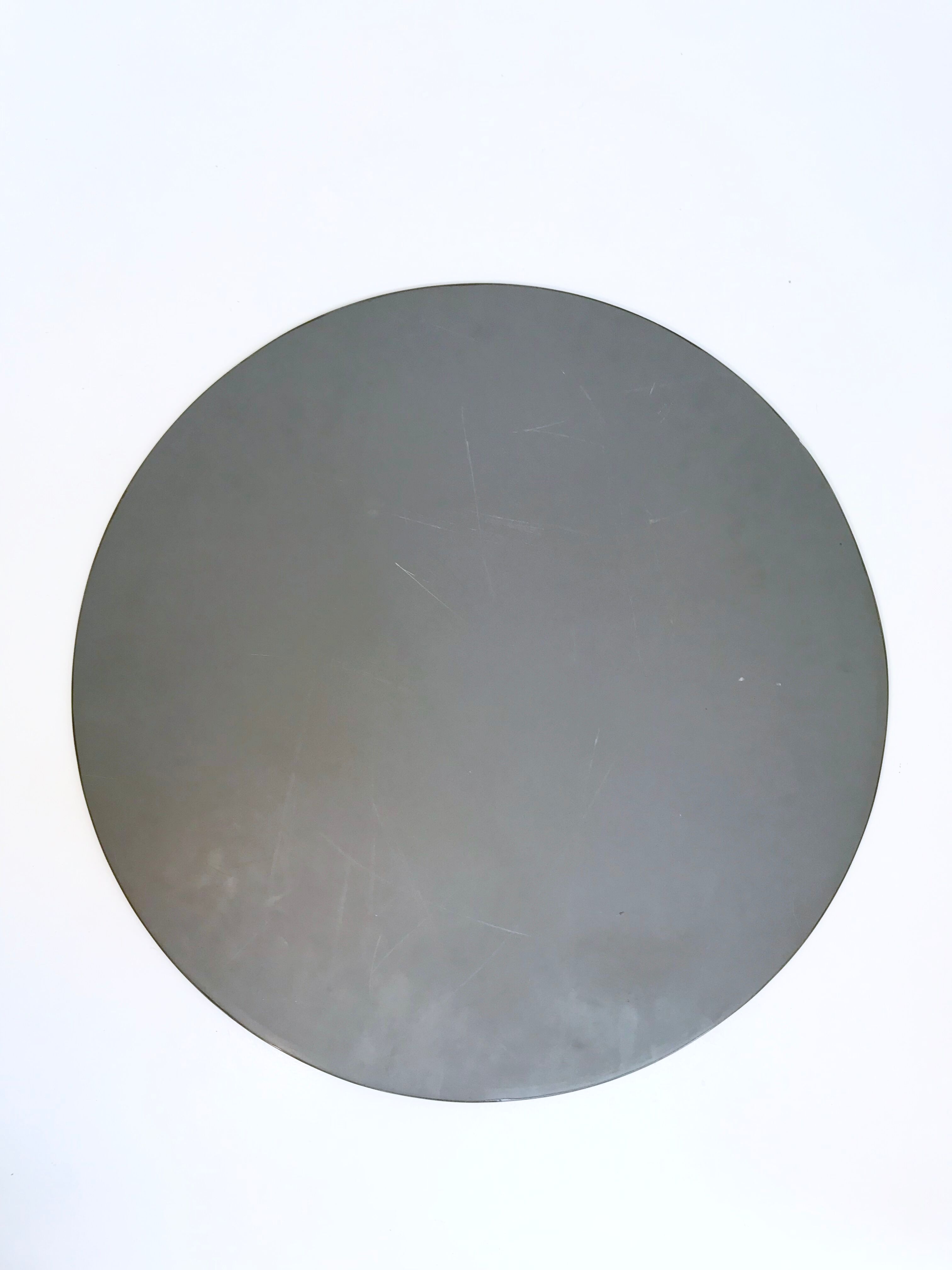 Large old round mirror 57cm