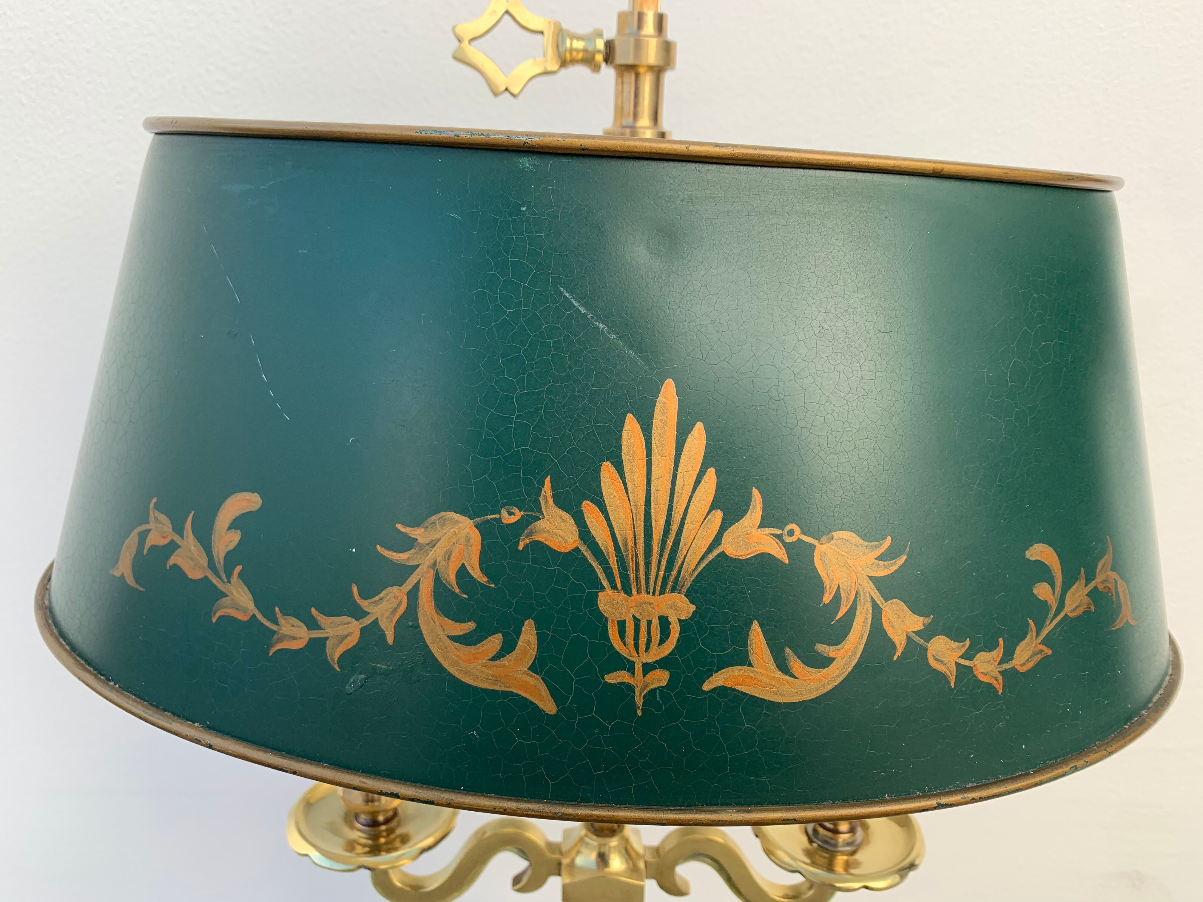 Lucien Gau's gilded bronze water bottle lamp Directoire style, 20th century