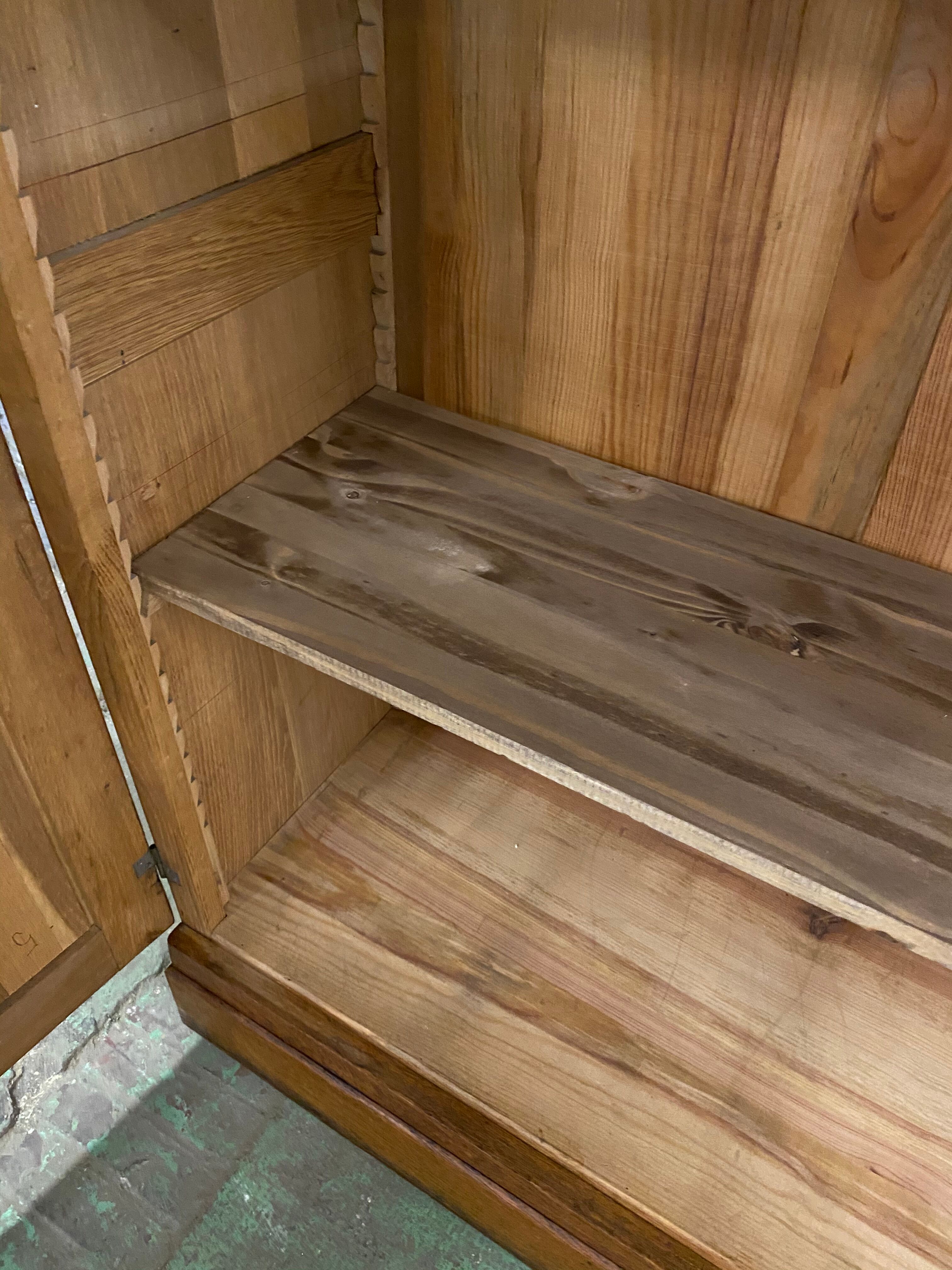 Vintage Parisian solid oak cabinet