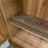 Vintage Parisian solid oak cabinet