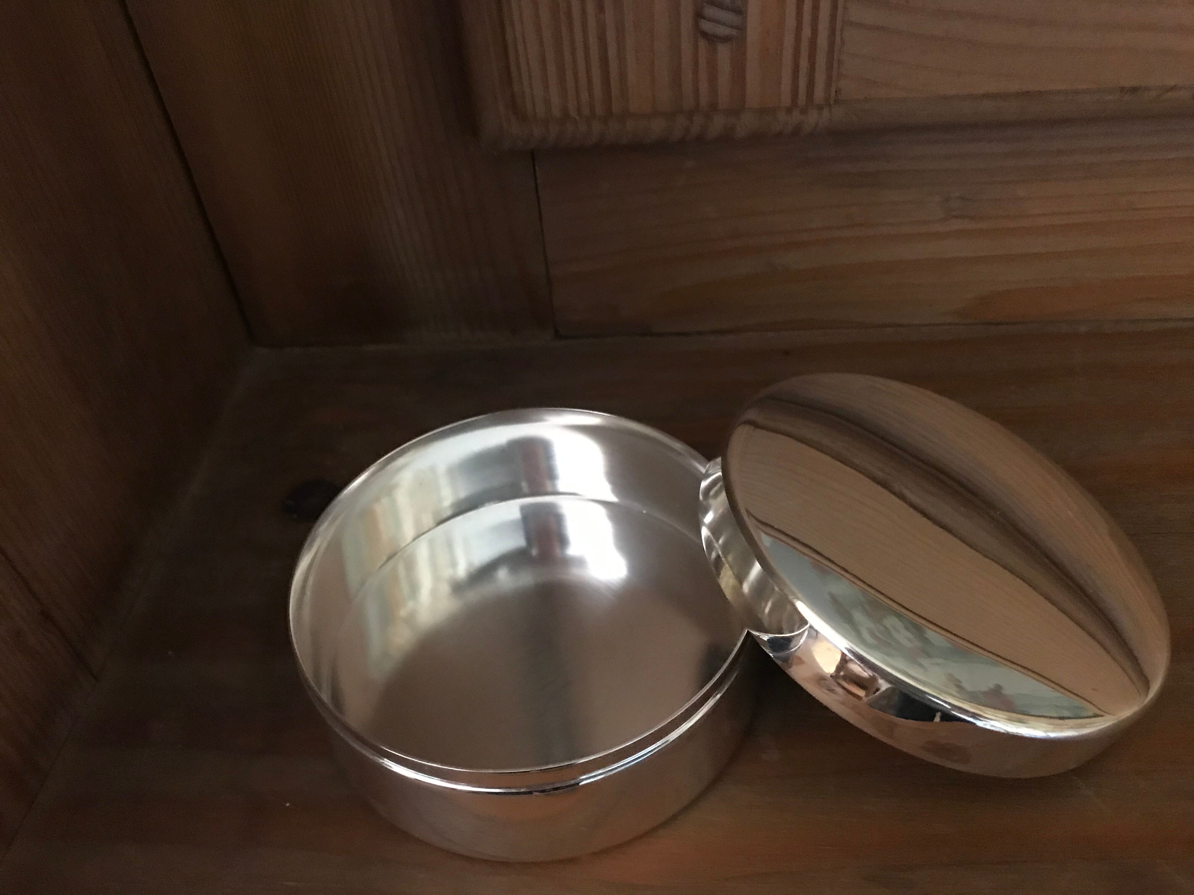 Silver metal candy box