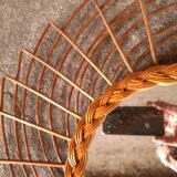 Miroir en rotin vintage