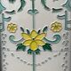 Open cast iron fireplace, Art Nouveau style