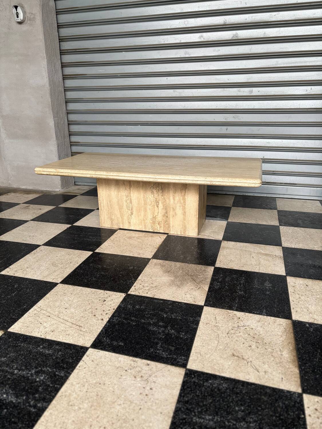 Vintage travertine coffee table