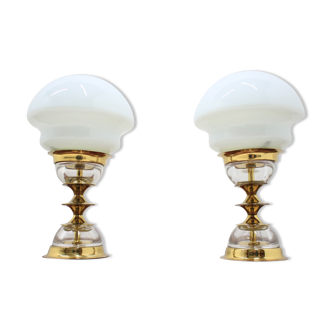 Set of two table lamp by Jablonecké sklárny, 1980´s.