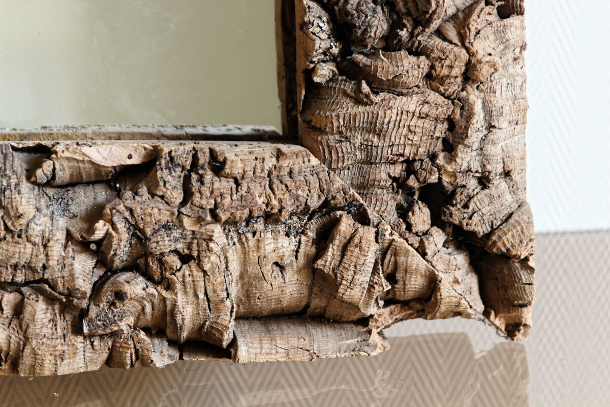 Mirror, natural cork frame