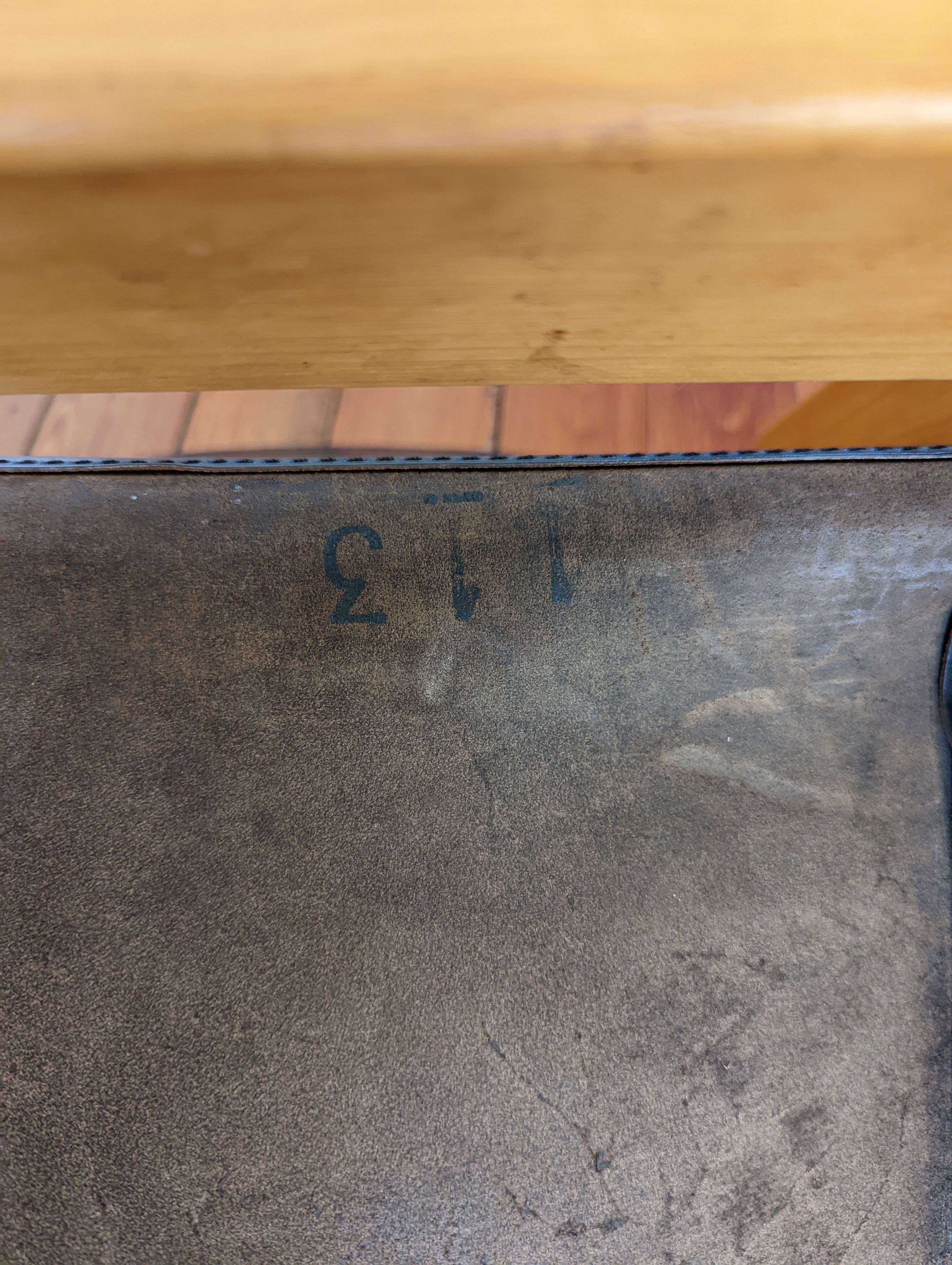 4 Ibisco wood and leather chairs