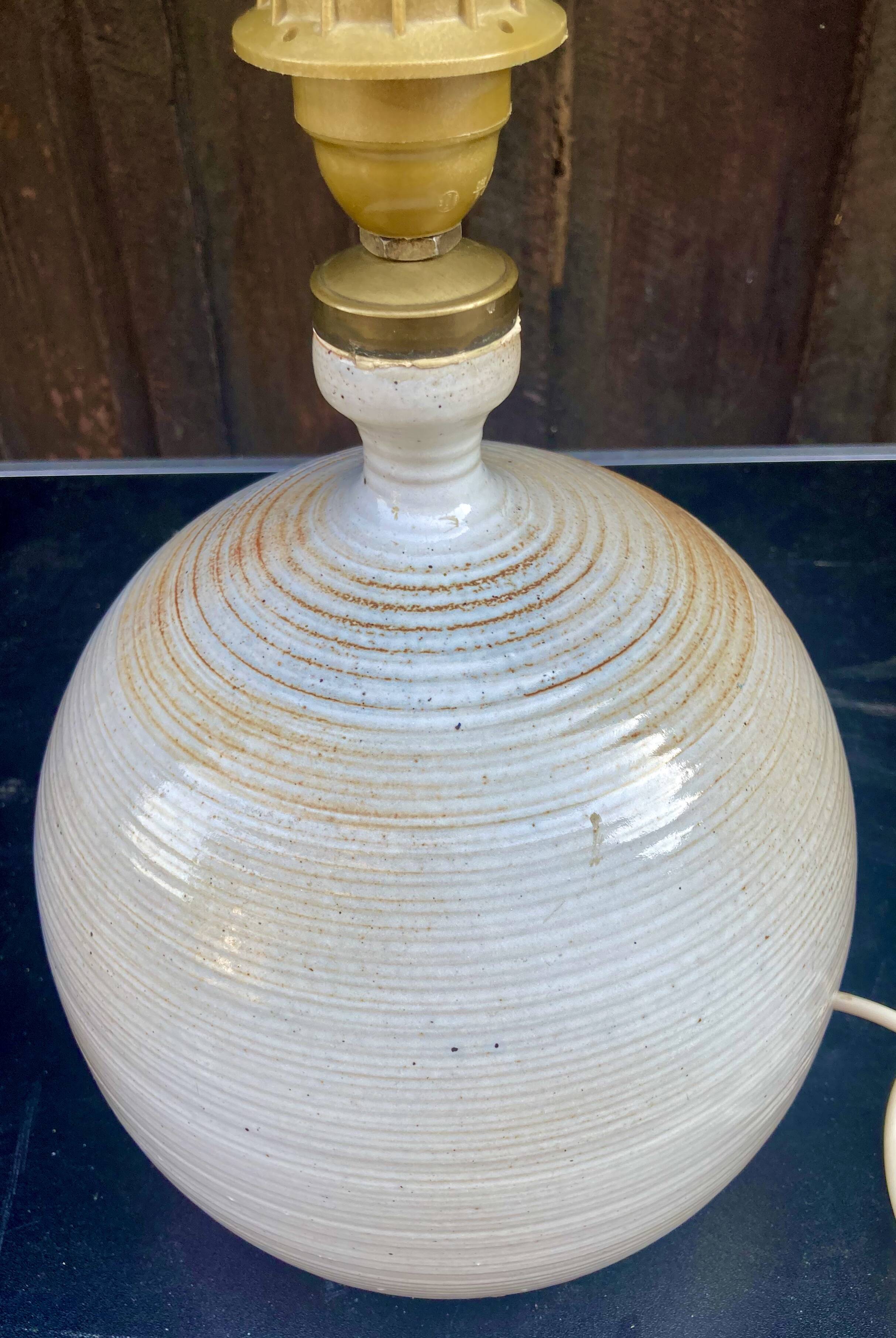 large stoneware lamp signed stoneware from Marais France