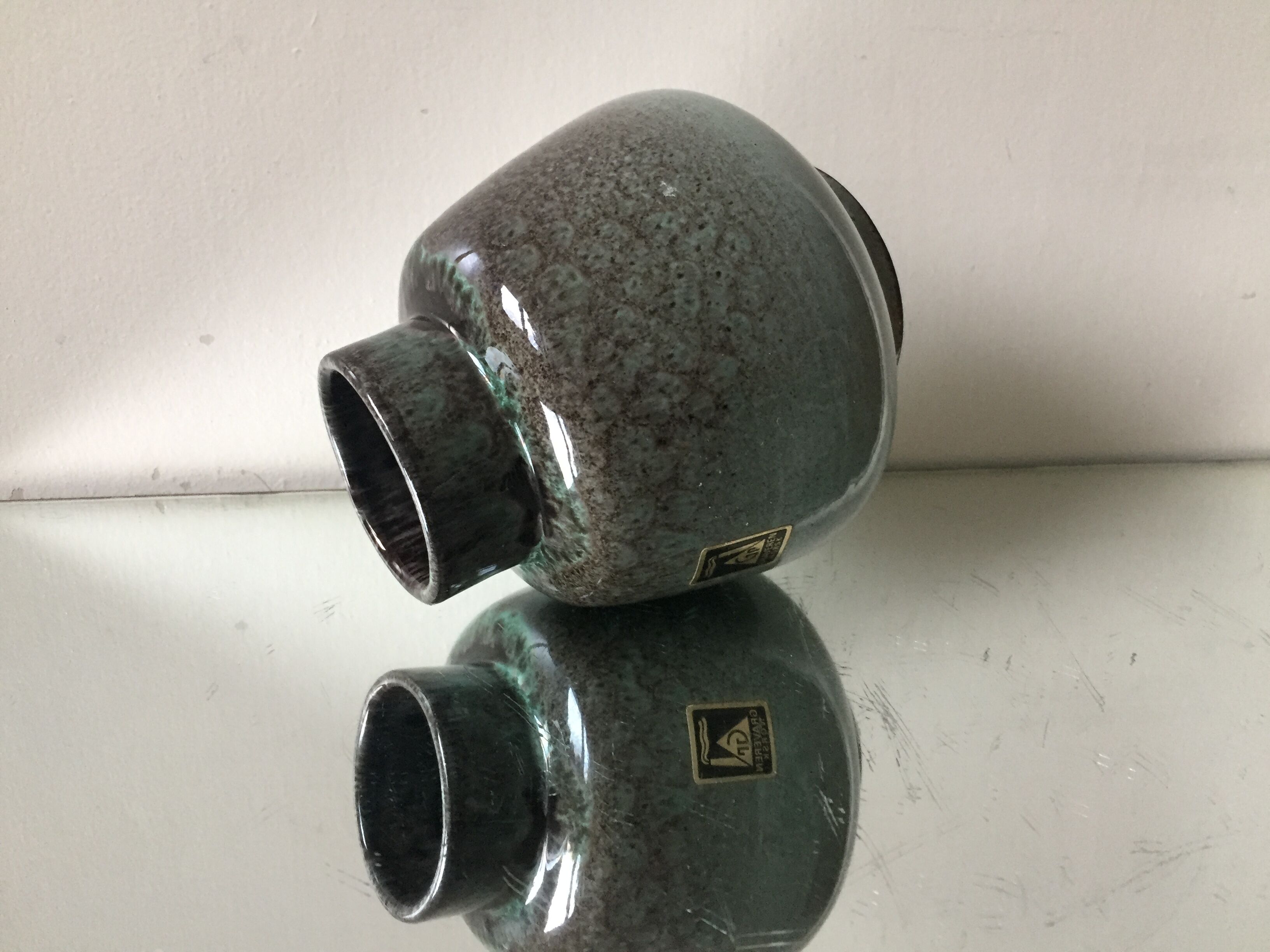 Vase scandinave en grès par Graveren Midcentury