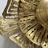Brass sun wall sconce by Svend Aage Sørensen, Denmark, 1960s, brutalist