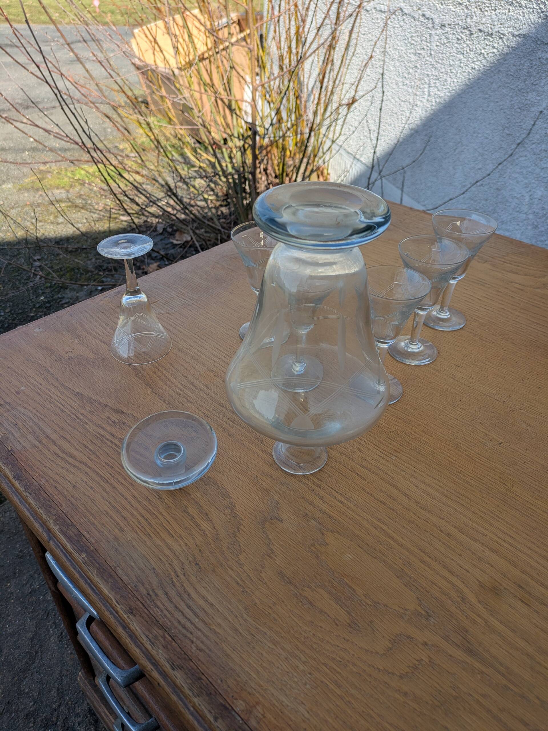 Carafe and glasses
