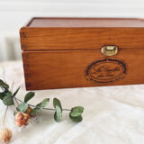 Wine crate wooden box with lid