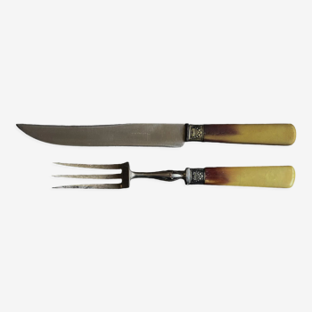 Art deco meat cutlery