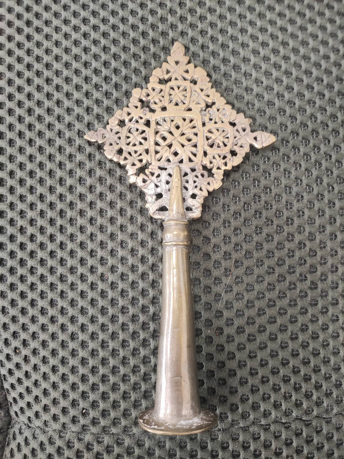 Ethiopian bronze processional cross 19th