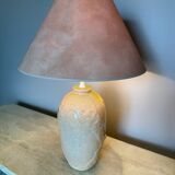 St Clément cracked ceramic lamp from the 70s