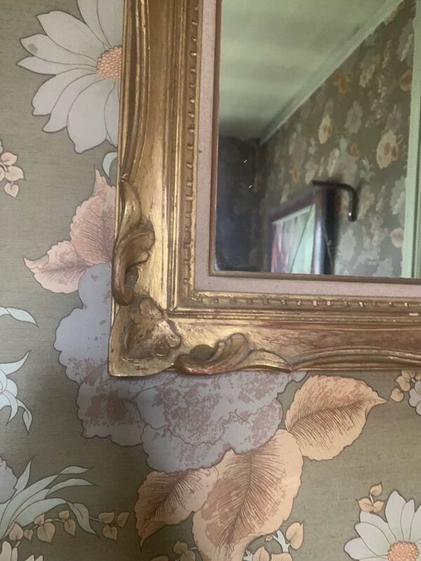 Miroir mural doré cadre Montparnasse vintage