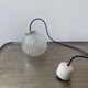 Lot 3 vintage suspension lamps in molded glass