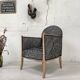 Fauteuil club en bois et tissu