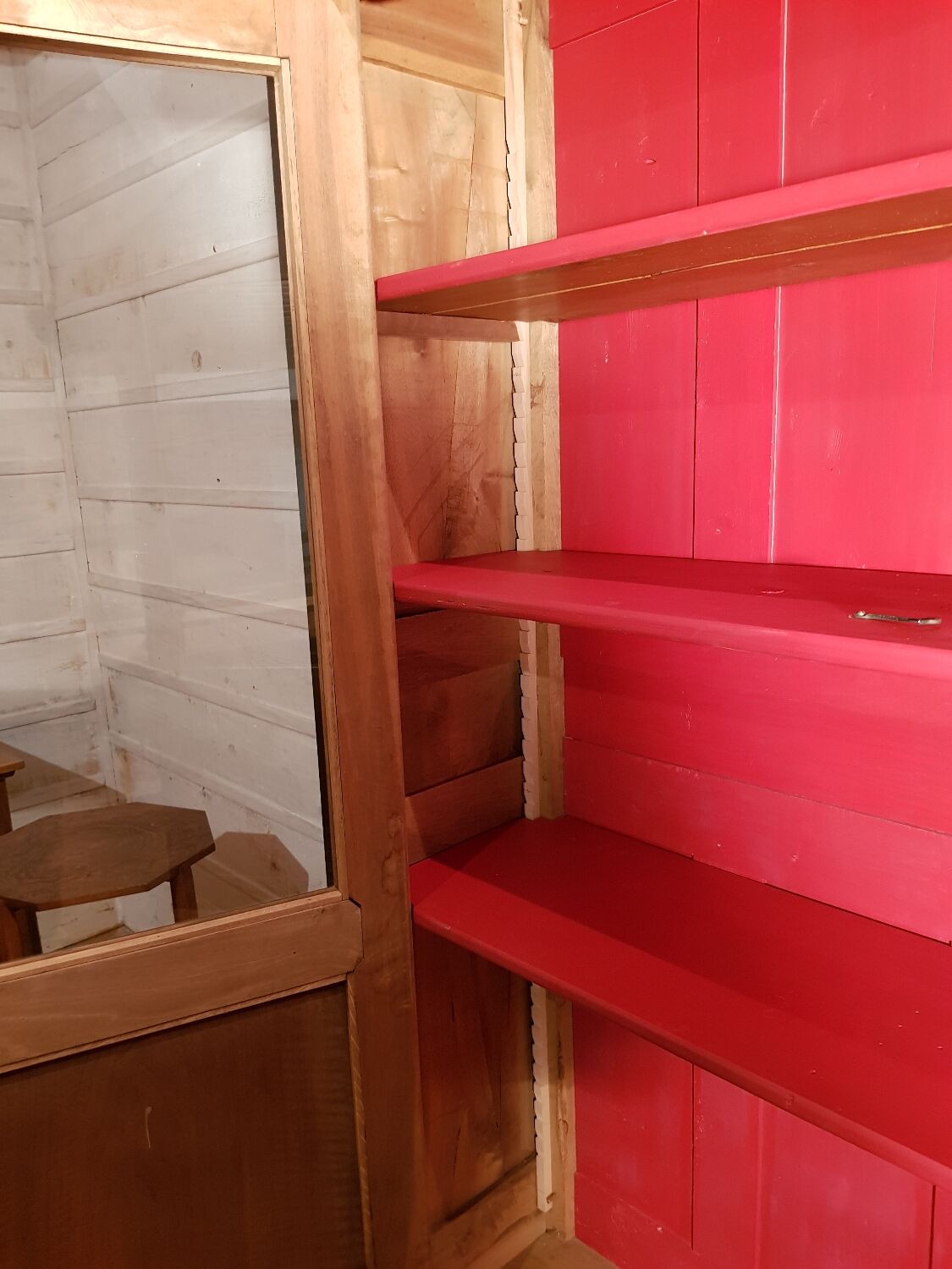 Bookcase louis Philippe patinated black.