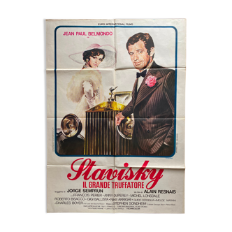 Affiche cinéma originale "Stavisky" Jean-Paul Belmondo 100x140cm 1974