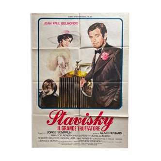Original cinema poster "Stavisky" Jean-Paul Belmondo 100x140cm 1974