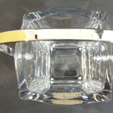 Crystal ice bucket from Sèvres, signed, vintage French design, ice bucket.