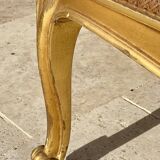 Banquette en Bois Doré Style Louis XV