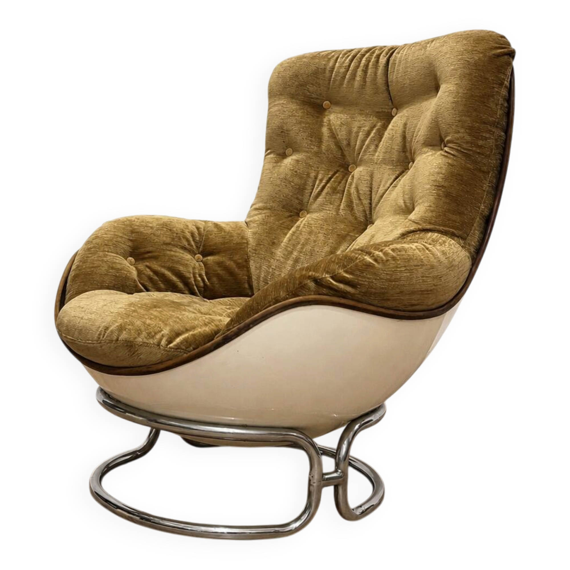 Armchair by Michel Cadestin, 1970s, reupholstered.