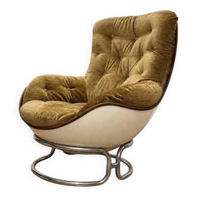 Fauteuil de Michel Cadestin, années 70, retapissé