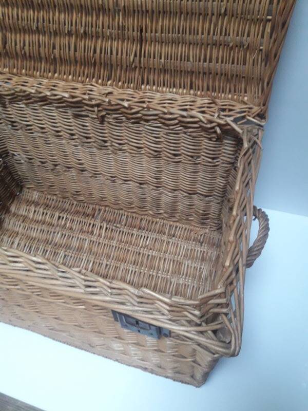 Wicker trunk L75xH53xD48 vintage